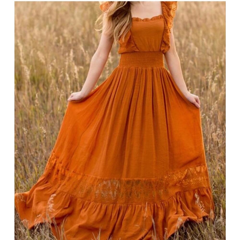 Joyfolie Dawn Dress in Spice Taylor Swift Eras Evermore Dress Sz L